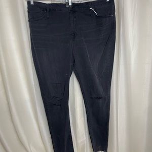 Madewell curvy high rise ripped distressed jeans